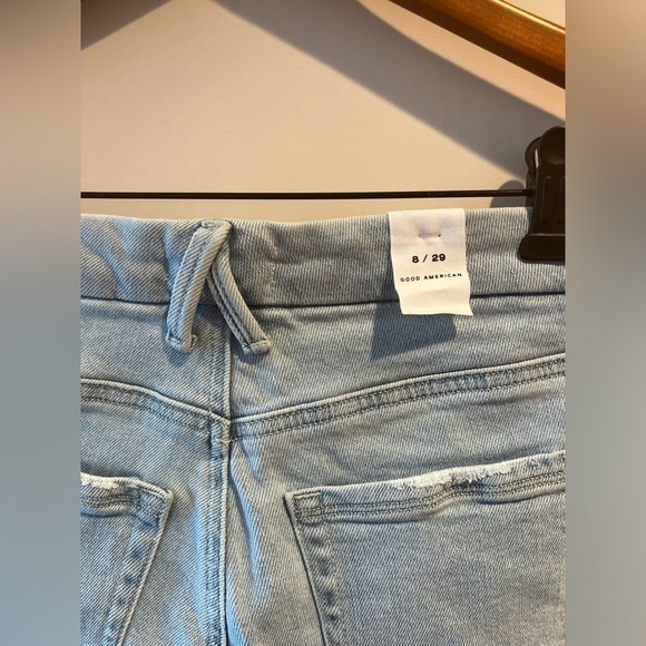 Good American INDIGO145 Women's Good Legs Raw Hem Cigarette Jeans - Picture 11 of 16